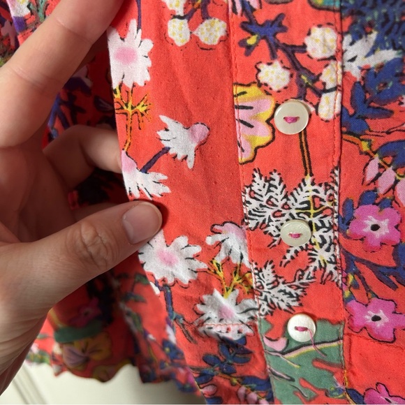 Anthropologie orange floral modal sleep swing tank top womens XS - Picture 6 of 9